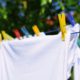 sheets on a clothesline