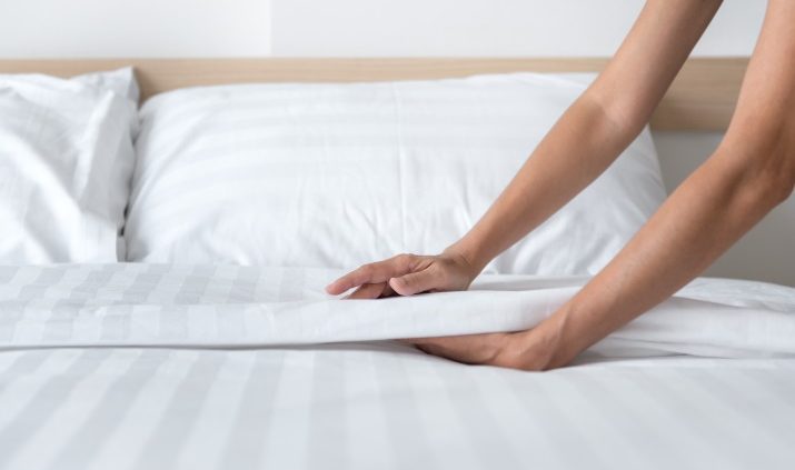 making the bed